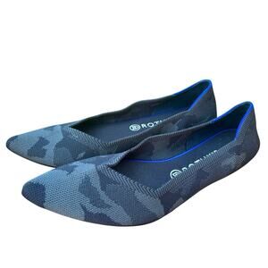 Women’s Rothy’s Black Camo Point Ballet Flats Shoes Size 11